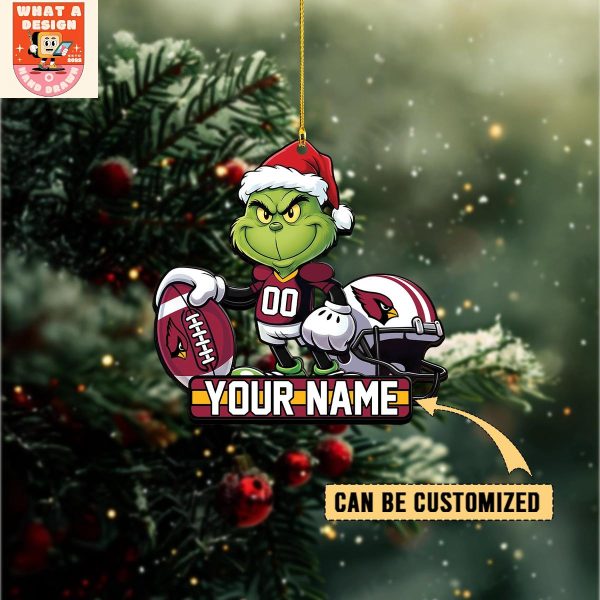 Arizona Cardinals x The Grinch Christmas Acrylic Ornament