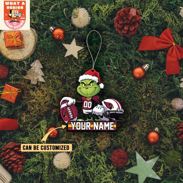 Arizona Cardinals x The Grinch Christmas Acrylic Ornament