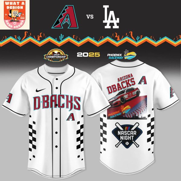 Arizona Diamondbacks Nascar Night 2025 White Jersey