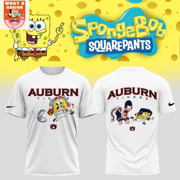Auburn Tigers x SpongeBob Squarepants Hoodie Shirt