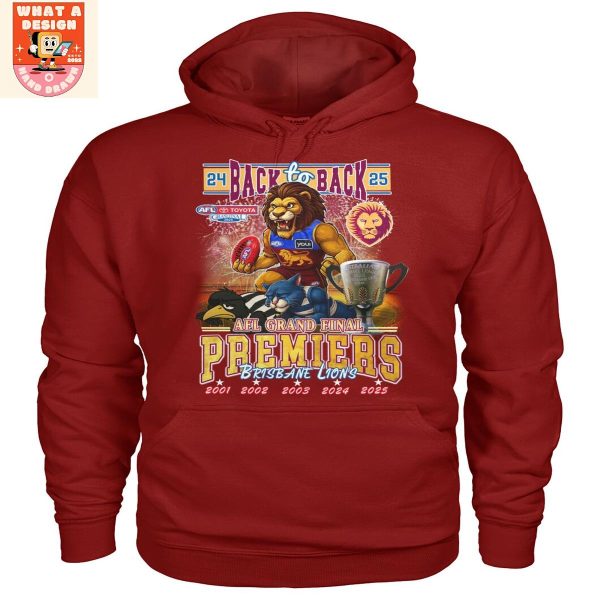 Brisbana Lions AFL Premiers Back To Back 2025 T Shirt