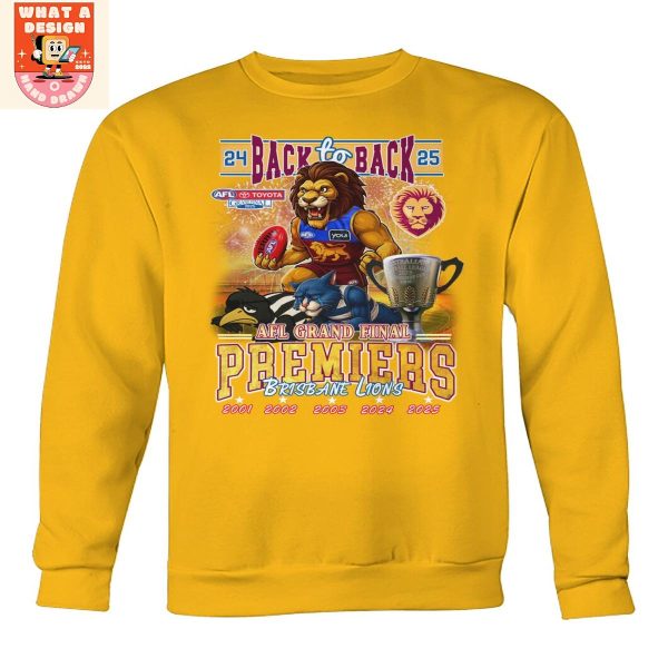 Brisbana Lions AFL Premiers Back To Back 2025 T Shirt