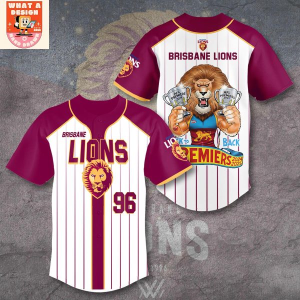 Brisbane Lions Premiers Back To Back 2025 Jersey