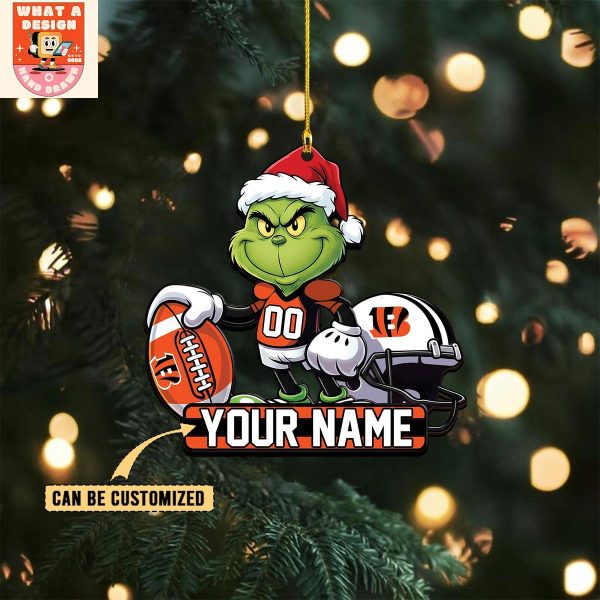 Cincinnati Bengals x The Grinch Christmas Acrylic Ornament