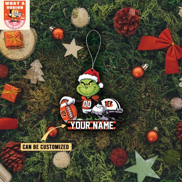Cincinnati Bengals x The Grinch Christmas Acrylic Ornament