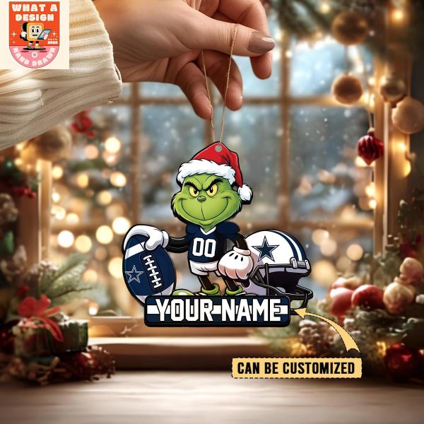 Dallas Cowboys x The Grinch Christmas Acrylic Ornament