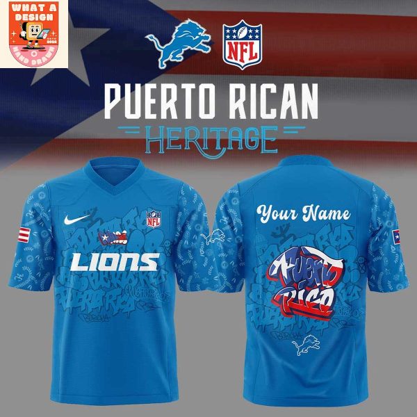 Detroit Lions Puerto Rican Heritage 2025 Football Jersey