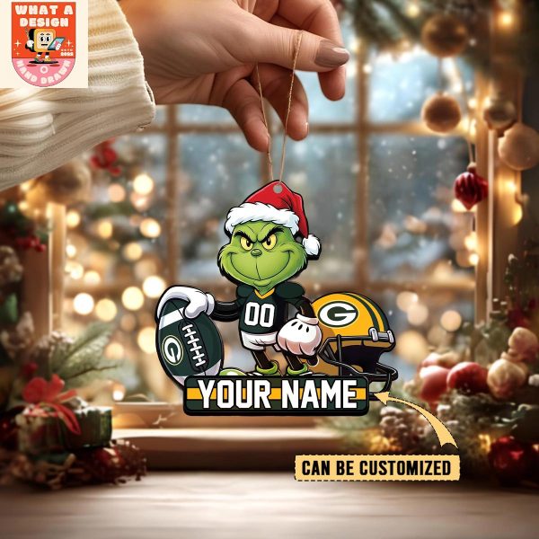 Green Bay Packers x The Grinch Christmas Acrylic Ornament