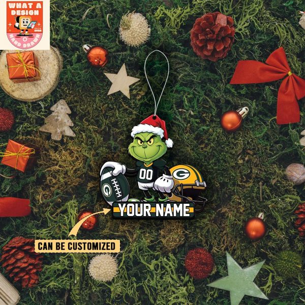 Green Bay Packers x The Grinch Christmas Acrylic Ornament