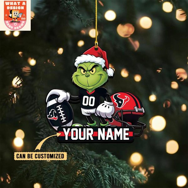 Houston Texans x The Grinch Christmas Acrylic Ornament
