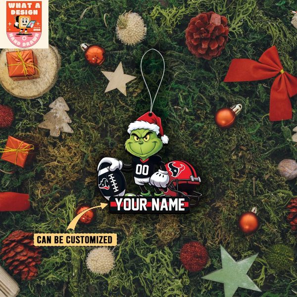 Houston Texans x The Grinch Christmas Acrylic Ornament