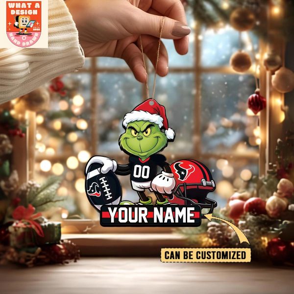 Houston Texans x The Grinch Christmas Acrylic Ornament