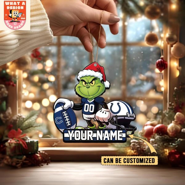 Indianapolis Colts x The Grinch Christmas Acrylic Ornament