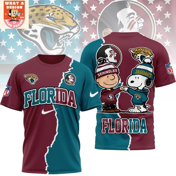 Jacksonville Jaguars x Florida State Seminoles Snoopy Peanuts Shirt