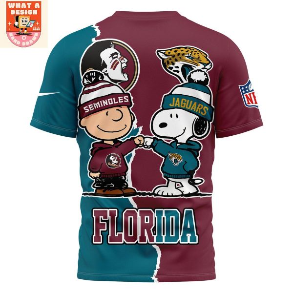 Jacksonville Jaguars x Florida State Seminoles Snoopy Peanuts Shirt