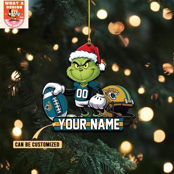 Jacksonville Jaguars x The Grinch Christmas Acrylic Ornament