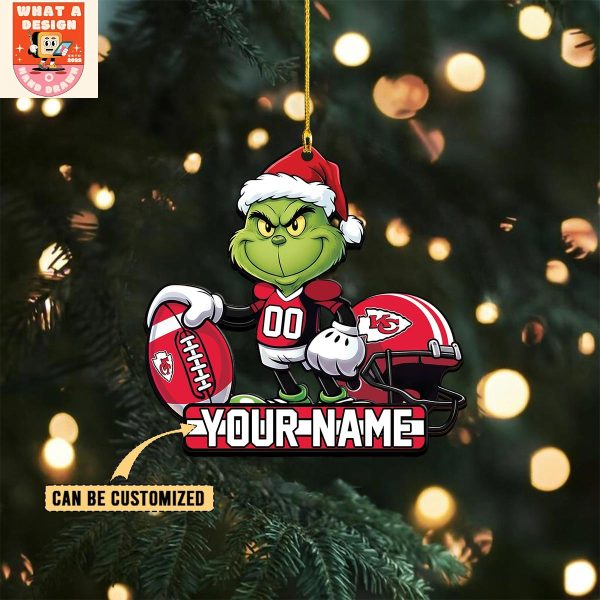 Kansas City Chiefs x The Grinch Christmas Acrylic Ornament