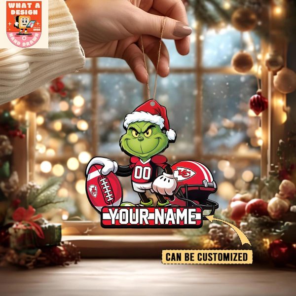 Kansas City Chiefs x The Grinch Christmas Acrylic Ornament