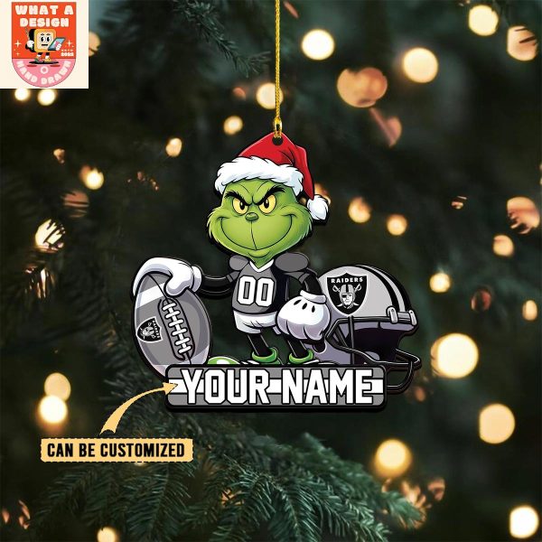 Las Vegas Raiders x The Grinch Christmas Acrylic Ornament