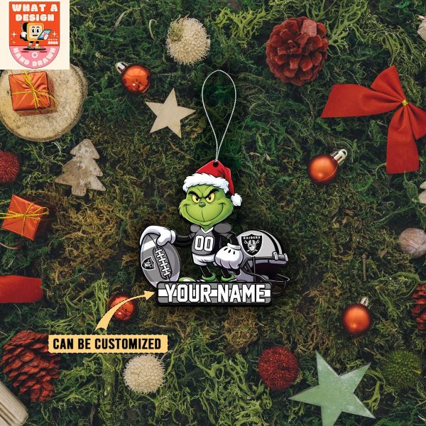 Las Vegas Raiders x The Grinch Christmas Acrylic Ornament