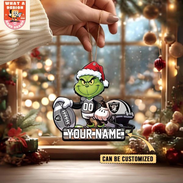 Las Vegas Raiders x The Grinch Christmas Acrylic Ornament