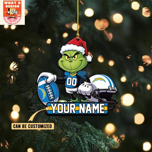 Los Angeles Chargers x The Grinch Christmas Acrylic Ornament