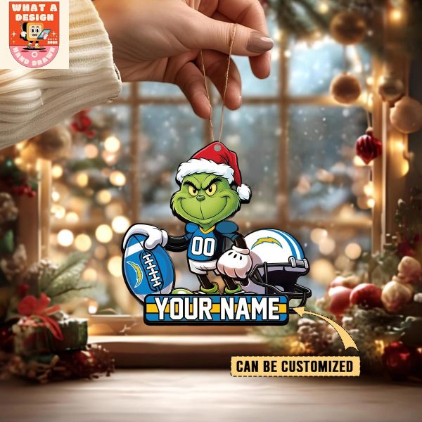 Los Angeles Chargers x The Grinch Christmas Acrylic Ornament