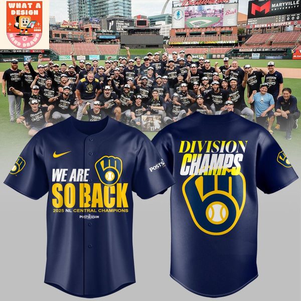 Milwaukee Brewers We Are So Back Division Champs Jersey