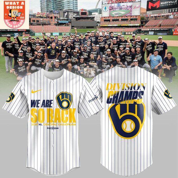 Milwaukee Brewers We Are So Back Division Champs Jersey