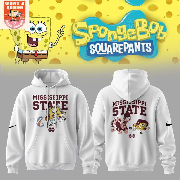 Mississippi State Bulldogs x SpongeBob Squarepants Hoodie Shirt