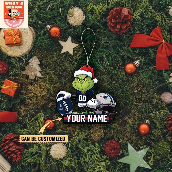 New England Patriots x The Grinch Christmas Acrylic Ornament