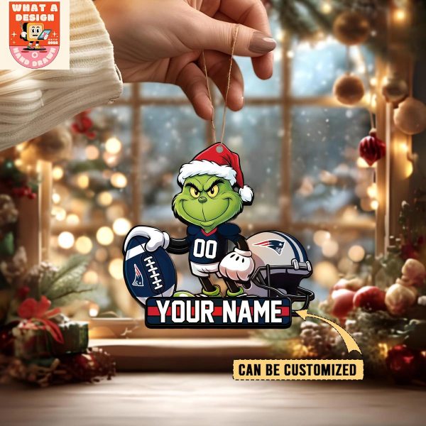New England Patriots x The Grinch Christmas Acrylic Ornament