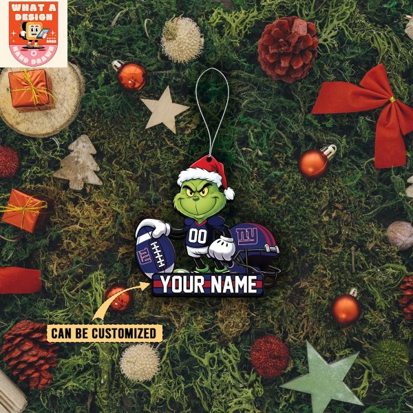 New York Giants x The Grinch Christmas Acrylic Ornament