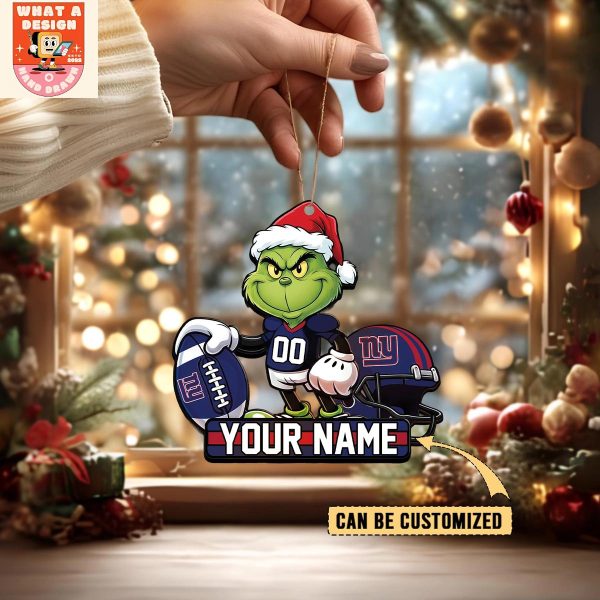 New York Giants x The Grinch Christmas Acrylic Ornament