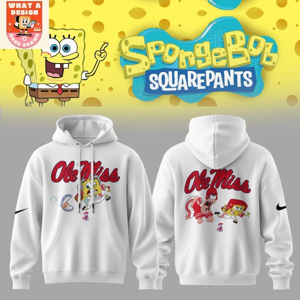 Ole Miss Rebels x SpongeBob Squarepants Hoodie Shirt