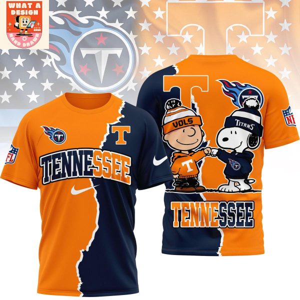 Tennessee Titans x Tennessee Volunteers Snoopy Peanuts Shirt