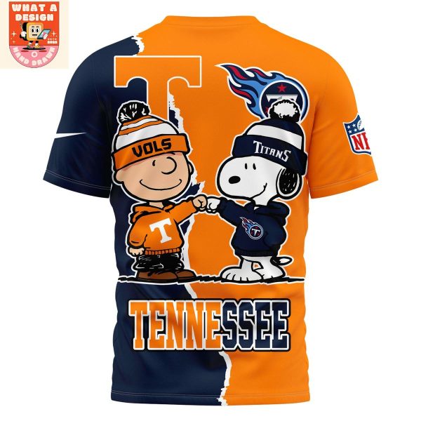 Tennessee Titans x Tennessee Volunteers Snoopy Peanuts Shirt