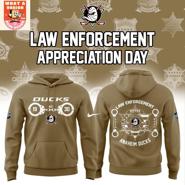 Anaheim Ducks Law Enforcement 2025 Hoodie Shirt