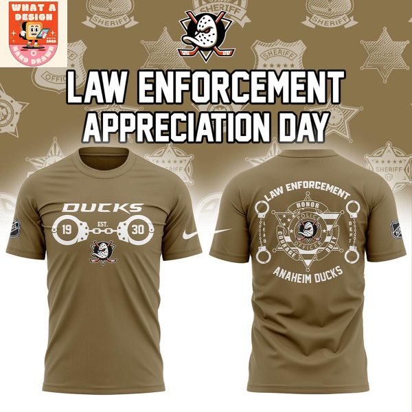 Anaheim Ducks Law Enforcement 2025 Hoodie Shirt