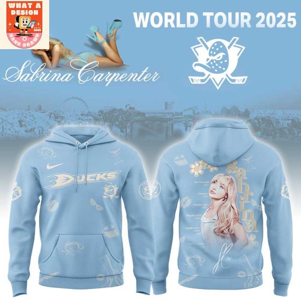 Anaheim Ducks x Sabrina Carpenter Short N’ Sweet Tour 2025 Hoodie Shirt