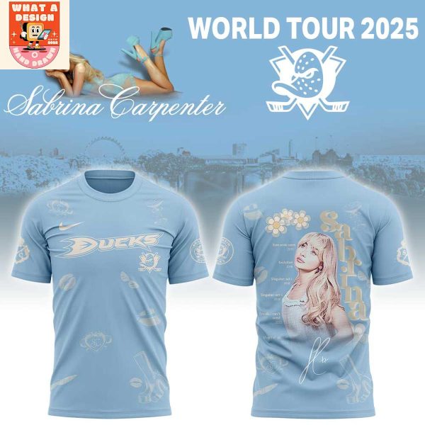Anaheim Ducks x Sabrina Carpenter Short N' Sweet Tour 2025 Hoodie Shirt