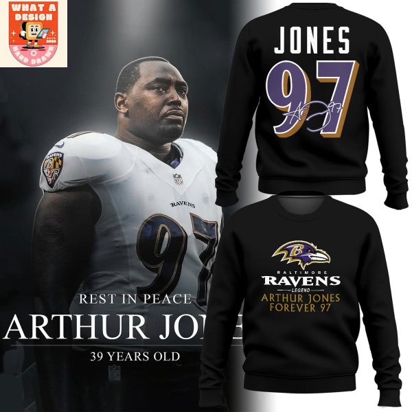 Baltimore Ravens Arthur Jones Rip Forever 97 Black Hoodie Shirt