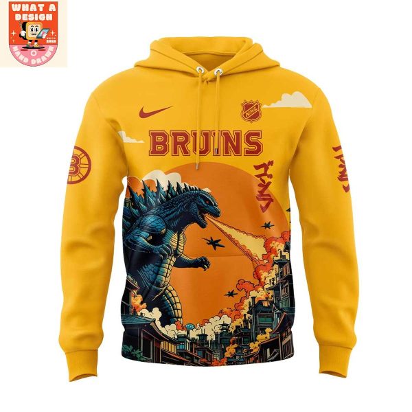 Boston Bruins x Godzilla 2025 Hoodie Shirt