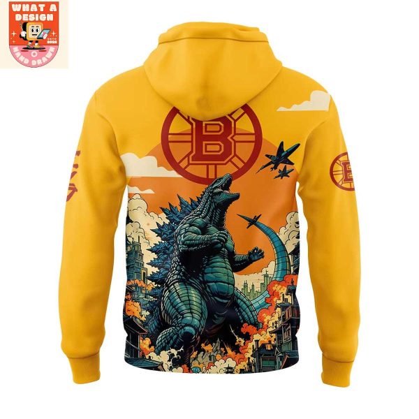 Boston Bruins x Godzilla 2025 Hoodie Shirt