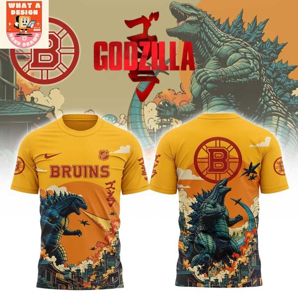 Boston Bruins x Godzilla 2025 Hoodie Shirt