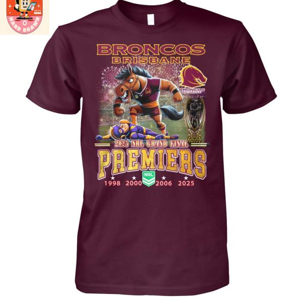 Brisbane Broncos 2025 NRL Premiers T Shirt