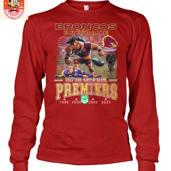 Brisbane Broncos 2025 NRL Premiers T Shirt