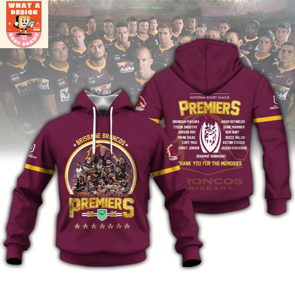 Brisbane Broncos NRL 2025 Premiers Hoodie Shirt