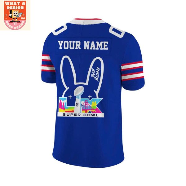 Buffalo Bills Bad Bunny Super Bowl Football Jersey