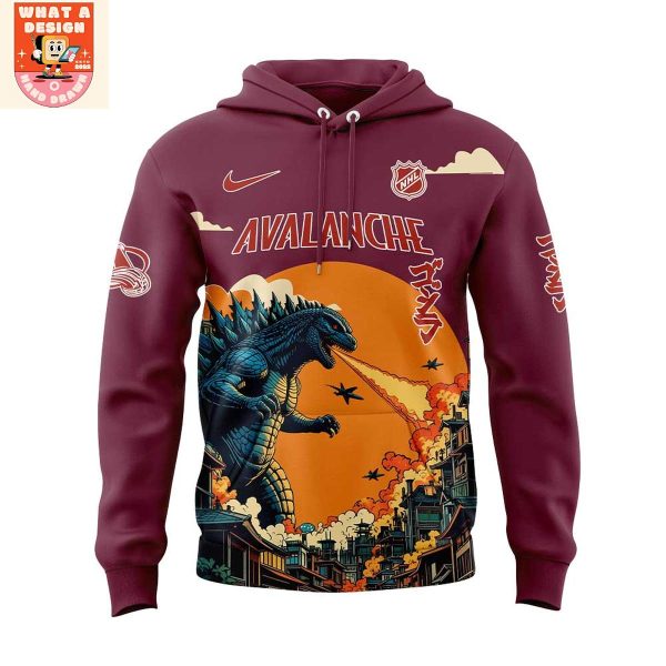 Colorado Avalanche x Godzilla 2025 Hoodie Shirt